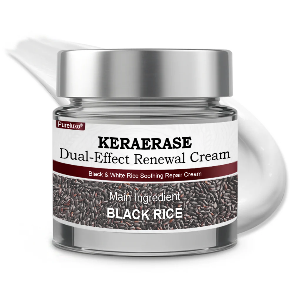 Pureluxo® KERAERASE Dual-Effect Renewal Cream — MHRA-certified treatment for abnormal skin growths and damage (suitable for warts, seborrhoeic keratosis, skin tags, keratin build-up, pigmentation, age spots, hyperplasia, and more).