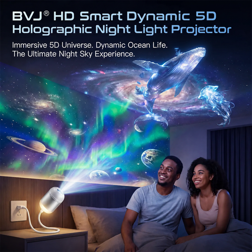 🌌BVJ® 5D Night Light Projector —⭐ Smart Dynamic Lighting for Bedrooms & Kids’ Rooms💖