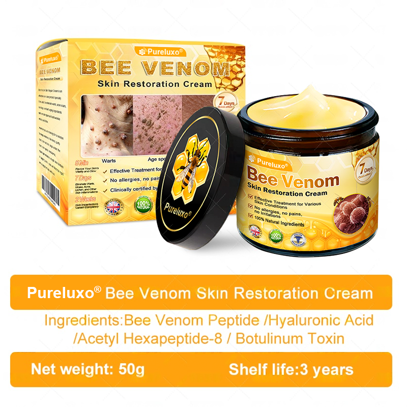 Made and Shipped from UK ✨ Pureluxo® Bee Venom Skin Restoration Cream ⏰ LAST DAY 80% OFF